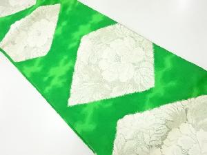 アンティーク 菱に牡丹模様織出し袋帯(材料)